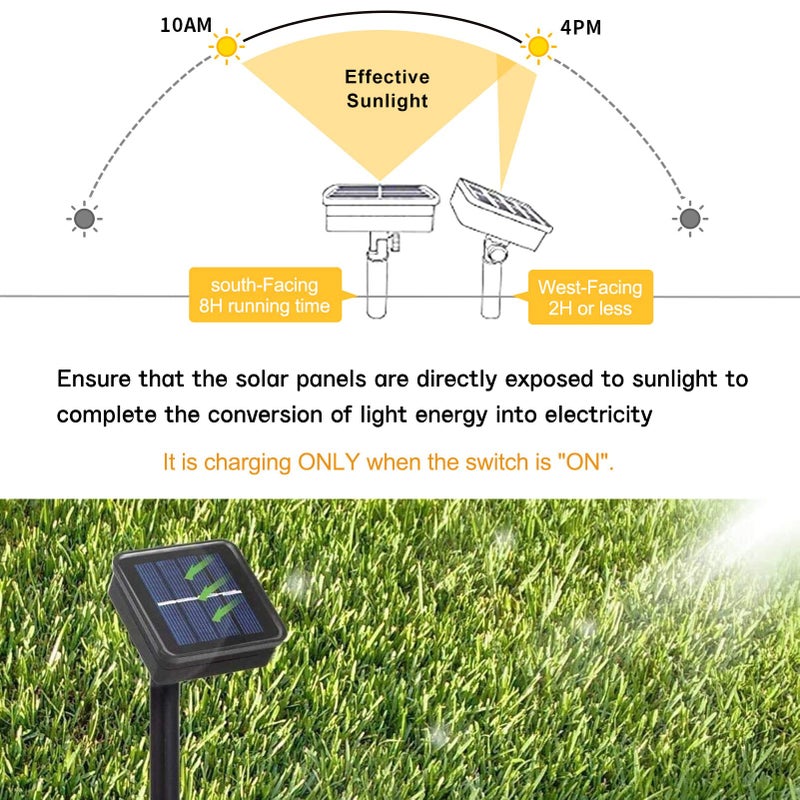 echosari Solar Net Lights Outdoor, 100 LED 5Ft x 5Ft Bush Net Light Outdoor Mesh Lights Auto On/Off 8 Modes for Tree Fence Wall Roof Backyard Bush Decor (Cool White) - Image 4